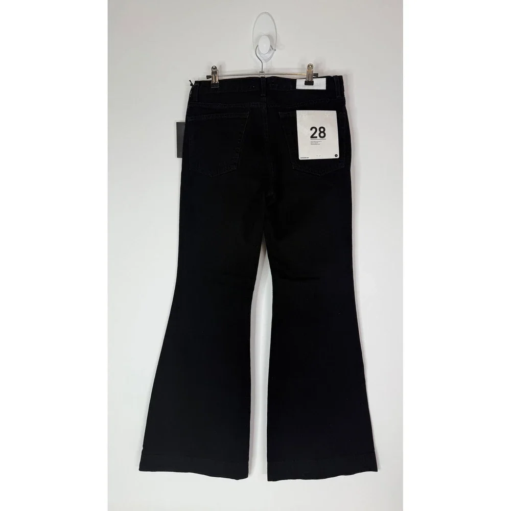 NEW RE/DONE Flare Jeans Women's 28 High Rise Black Denim Stretch Y2K‎ Retro - Picture 3 of 11